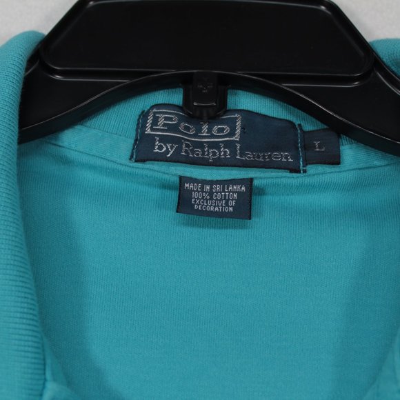 Polo by Ralph Lauren Polo Men's Large Blue Short Sleeve Solid Cotton - Picture 5 of 10